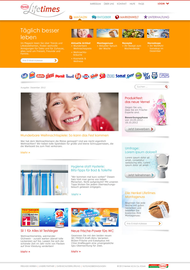 Henkel Lifetimes — Startseite