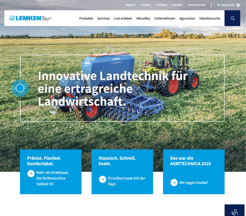 Lemken – Modulares Frontend für eine internationale TYPO3-Plattform