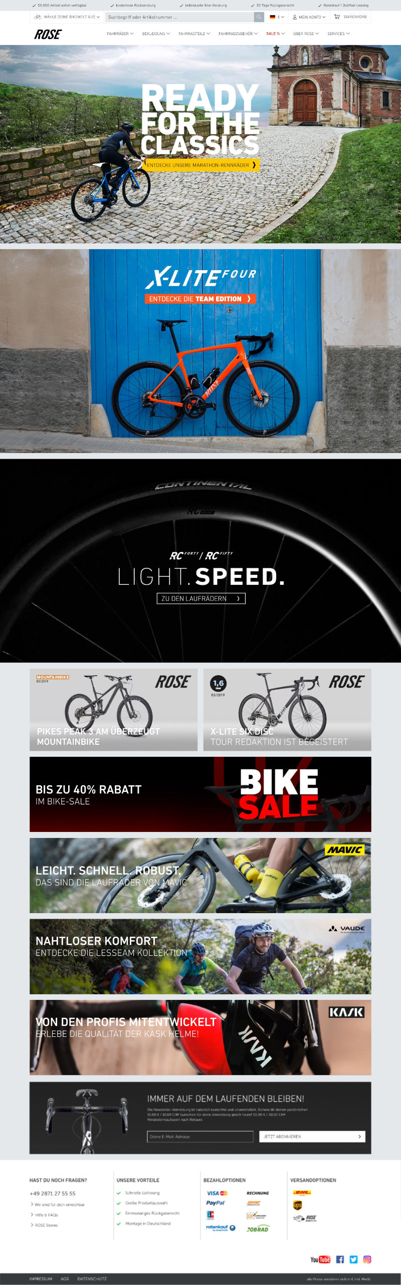 Rose Bikes — Startseite